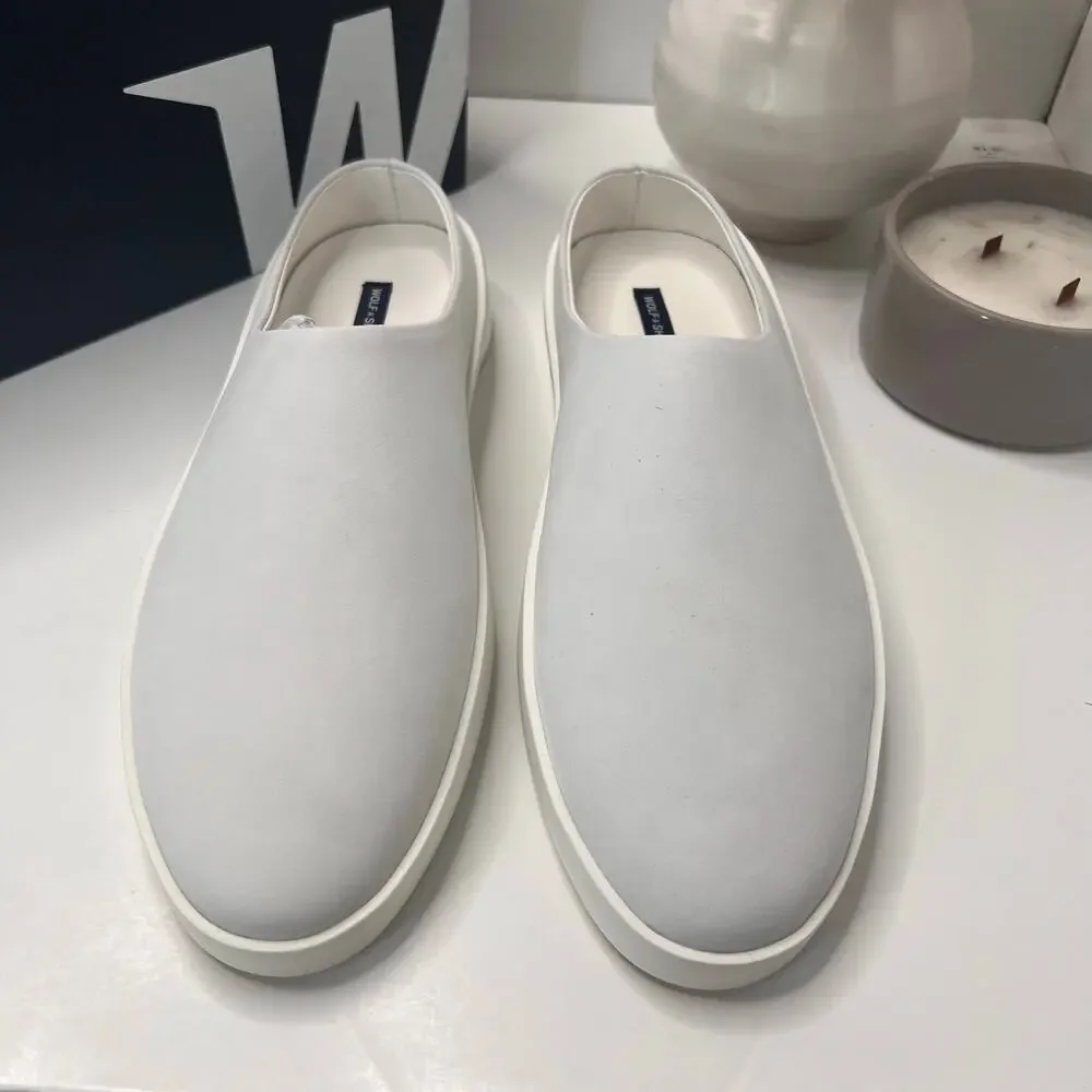 Wolf & Shepherd Shoes Cruise Mule Slip On Brilliant White Men 11/Women 12.5 NWB - Picture 5 of 10